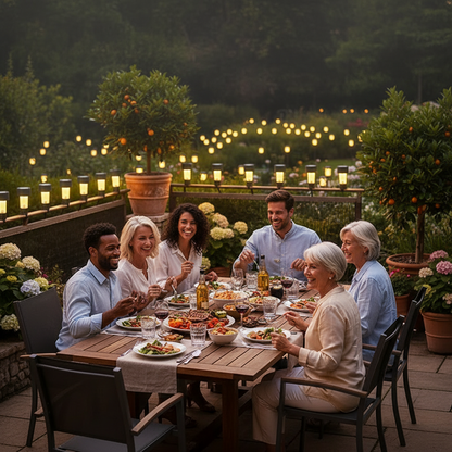 SolGlans Ljusslinga - Ljus hela natten, drivs av solen – enkelt, vackert och hållbart